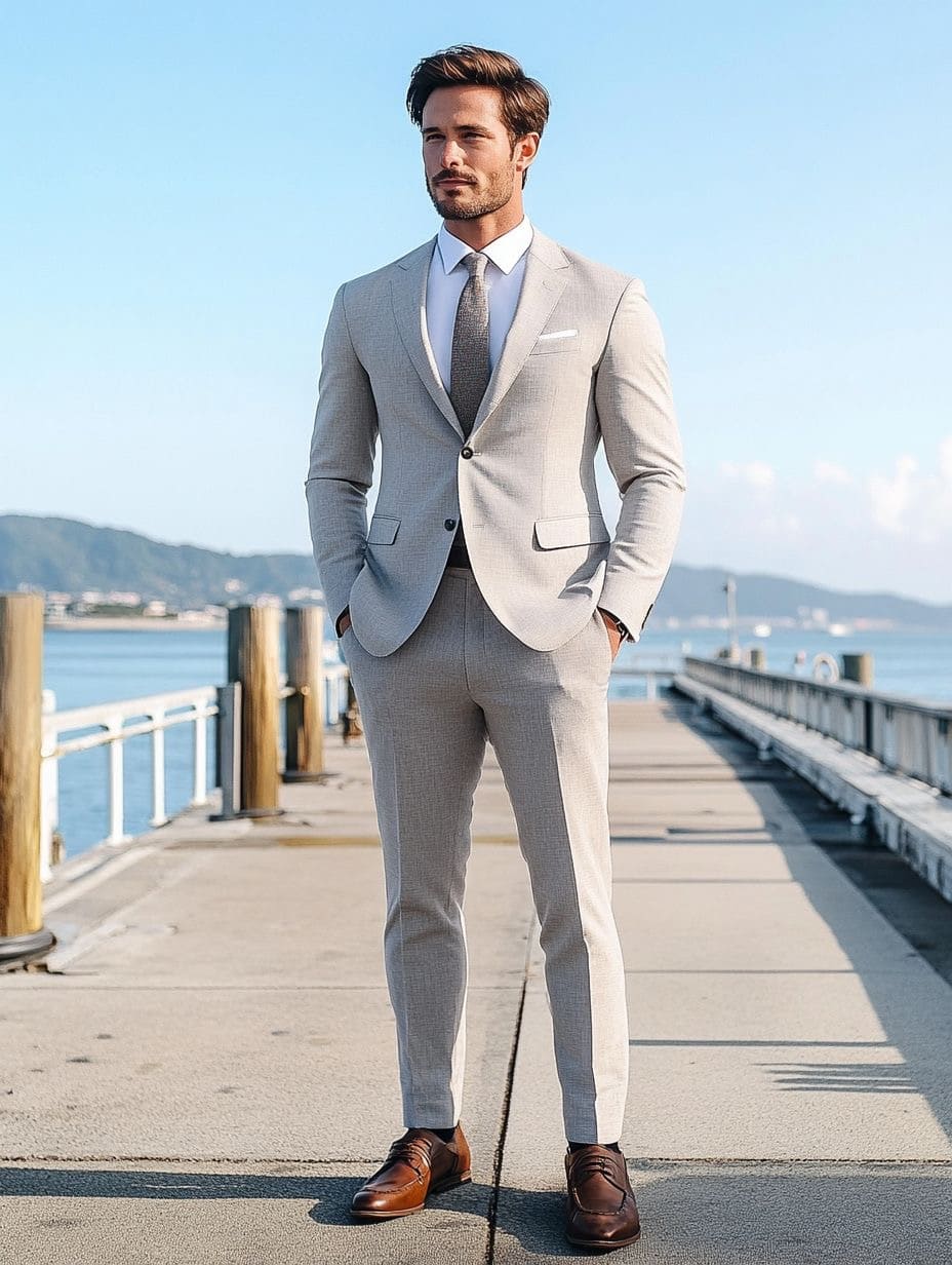 Light gray summer suit (1)